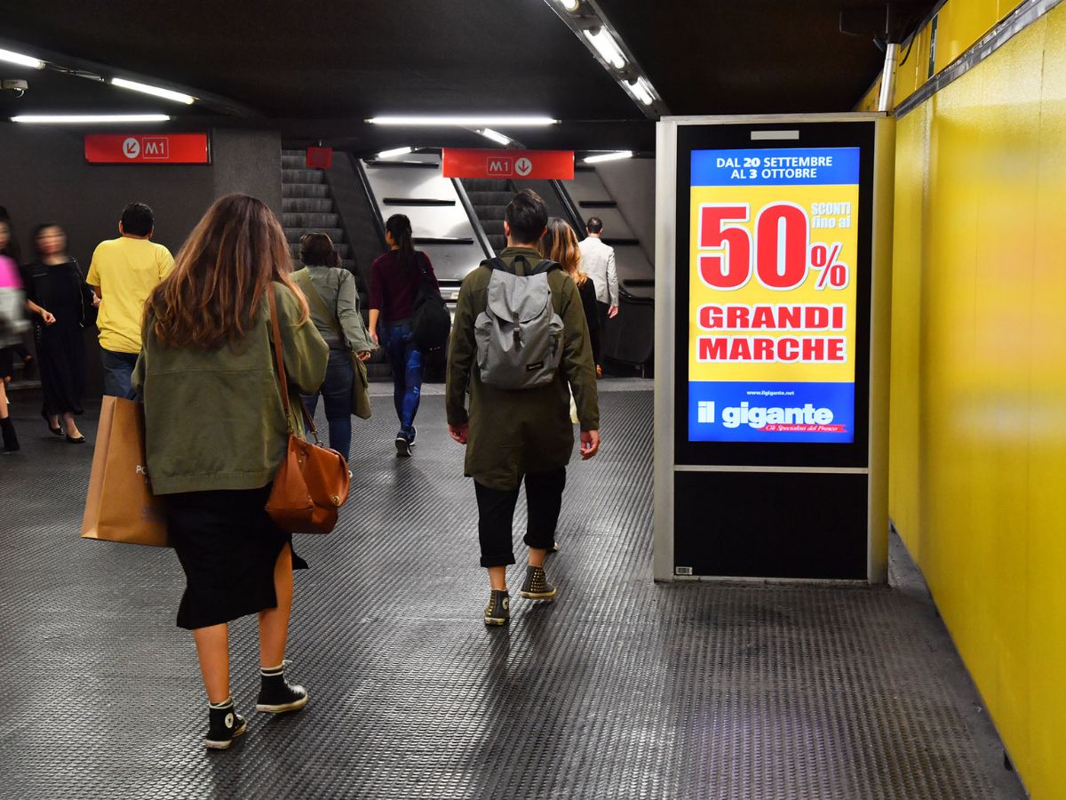 Pubblicità dinamica in metropolitana di Zetamedia per Il Gigante